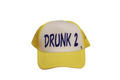 "Drunk 2" Trucker Hat - Yellow